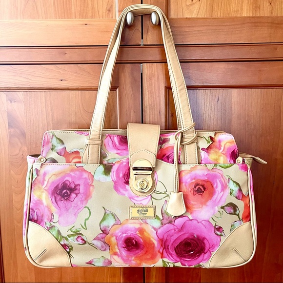 Large 🌺Floral Pattern🌸 Tote Bag By Gigi Hill LA - Picture 1 of 16